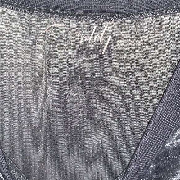 Crushed Velvet Embroidered Heart Waste of Time Tee - Picture 5 of 8